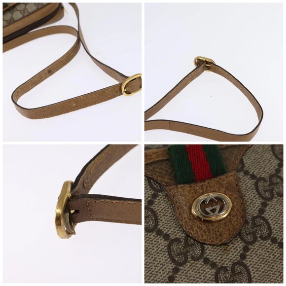 GUCCI GG Supreme Web Sherry Line Shoulder Bag PVC Beige 116 02 089 Auth 148264 - Picture 16 of 16